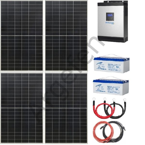 3kW 24volt 40Amper MPPT 1500 W Güneş Panelli  Karavan - Ev Enerji Paket-1