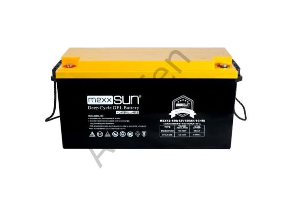 Mexxsun 12V 150 amper jel batarya Güneş paneli aküsü