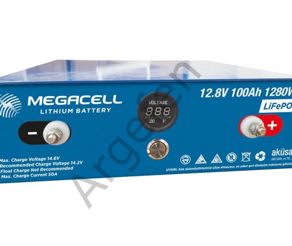 Megacell Lifepo4 12.8V 100Ah Lityum Demir Fosfat Akü
