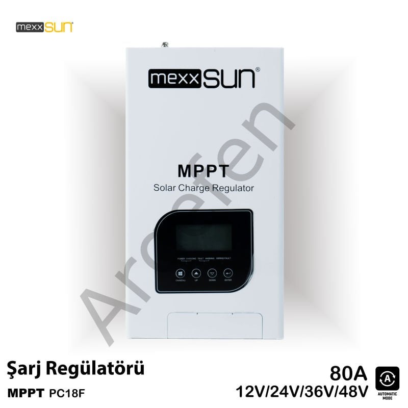Mexxsun 80A MPPT Solar Şarj Cihazı / Regülatörü 12/24/48 Volt Yeni seri