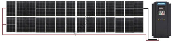 11 kW 11000 Watt 15Hp 3 Faz Sürücü 12.600W Güneş Paneli Sulama Paket-15