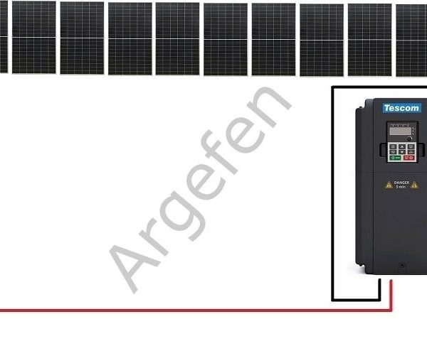 2.2 kW 2200 Watt 3Hp 3 Faz Sürücülü 3.750Watt Solar Panelli Sulama Paket-2