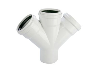 PVC ÇİFT ÇATAL 45°